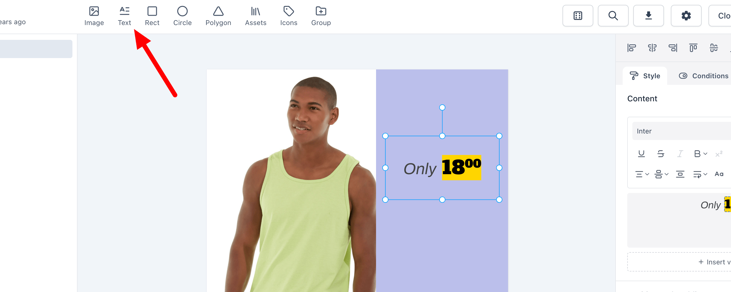 Adicionar um elemento de texto