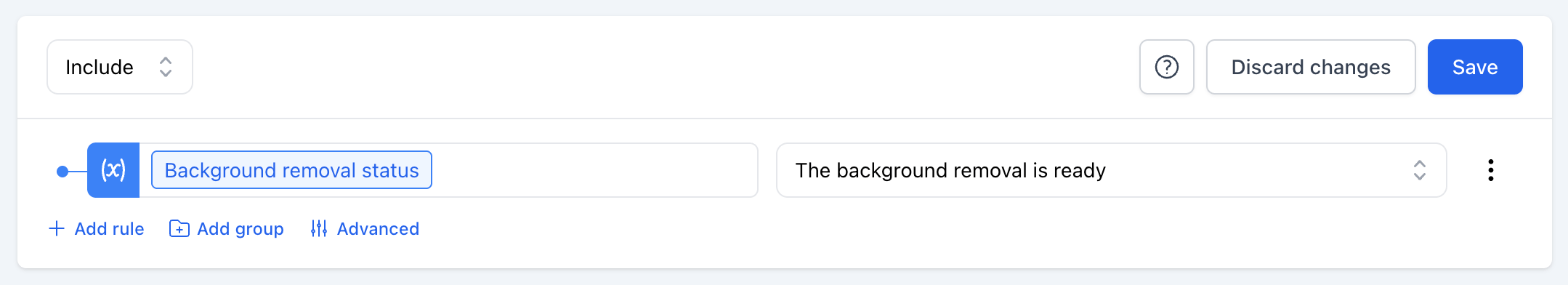Feed filtering: include products where background removal is ready