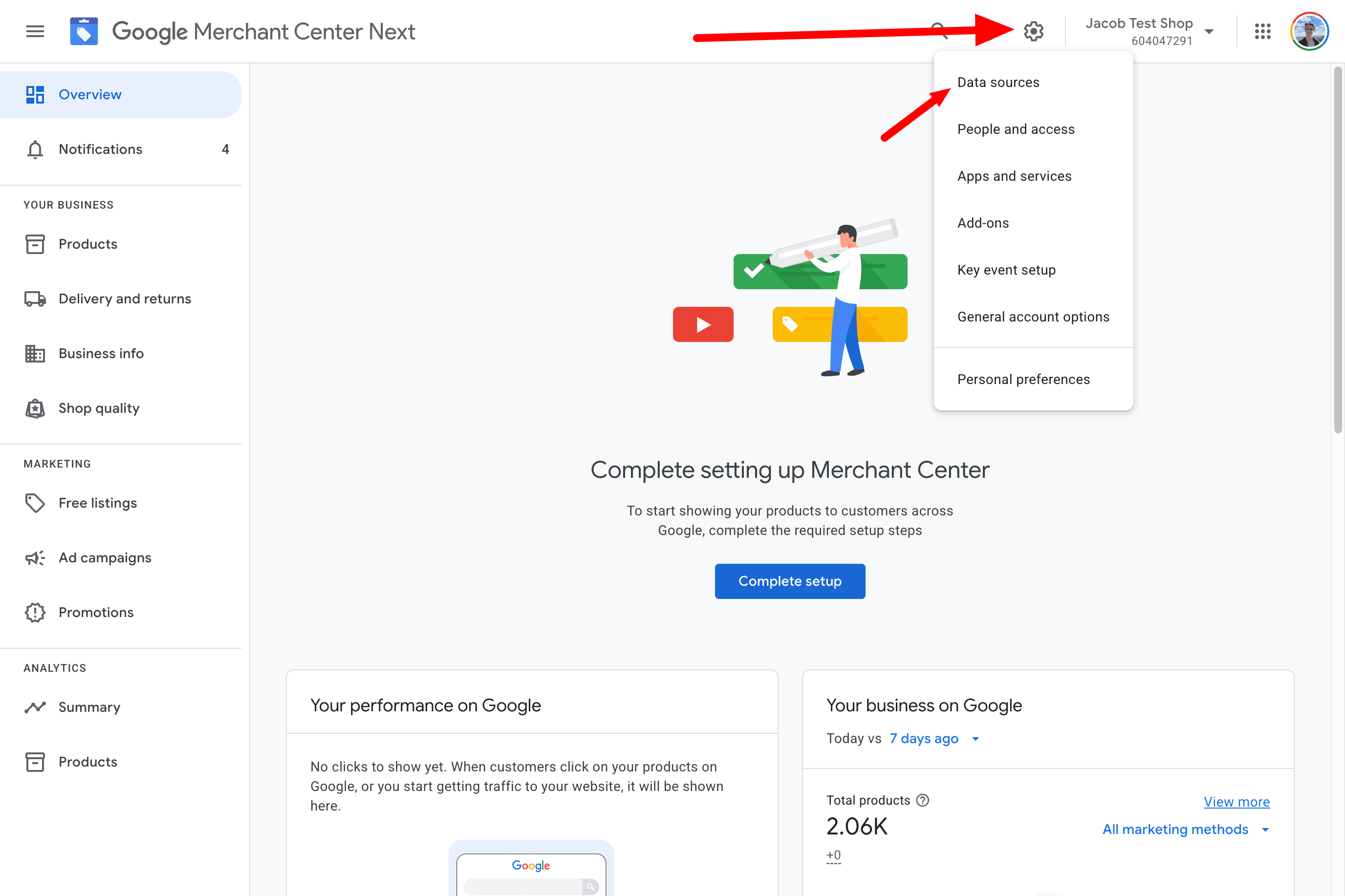 Data sources location