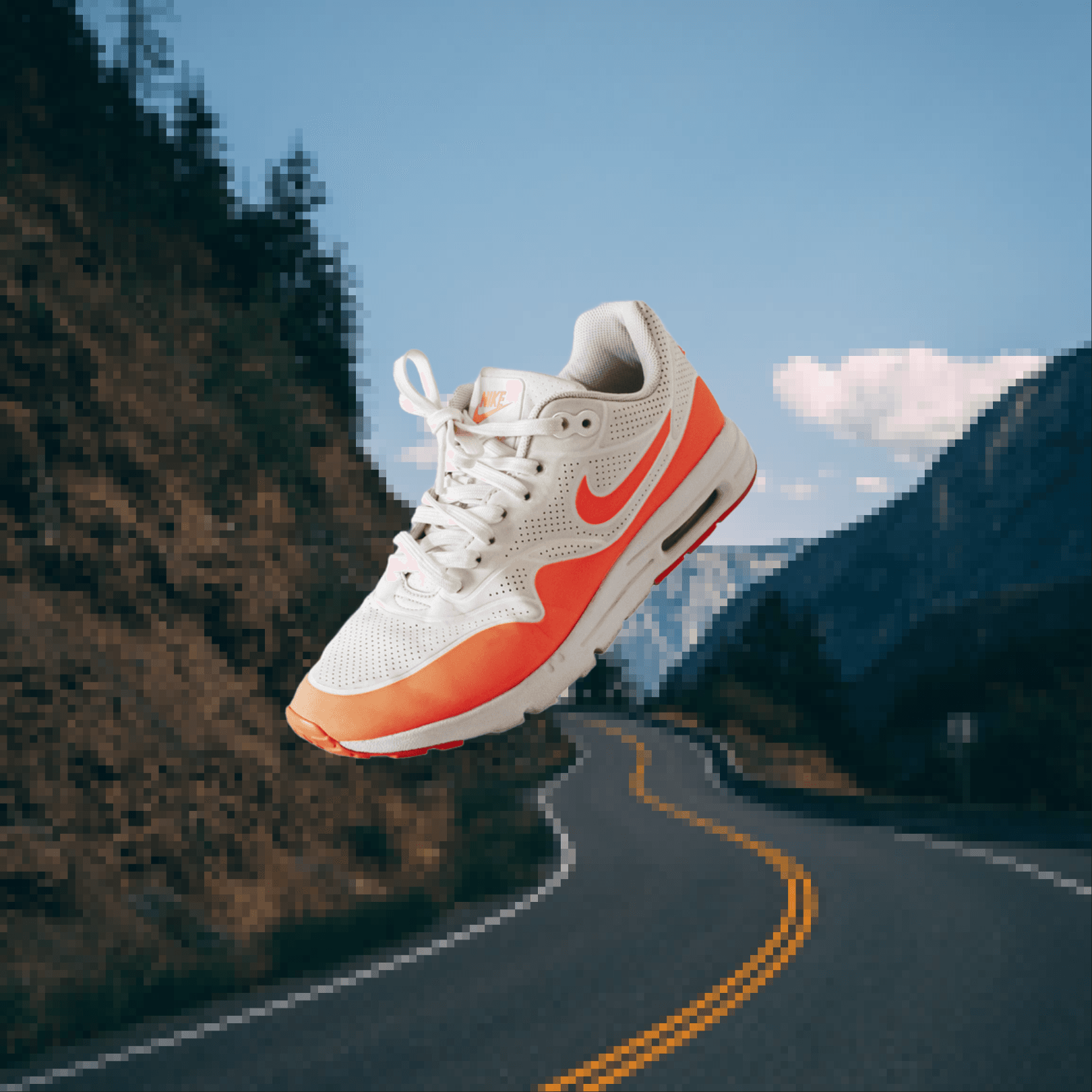 Create a pixelated effect by reducing the number of pixels in your image