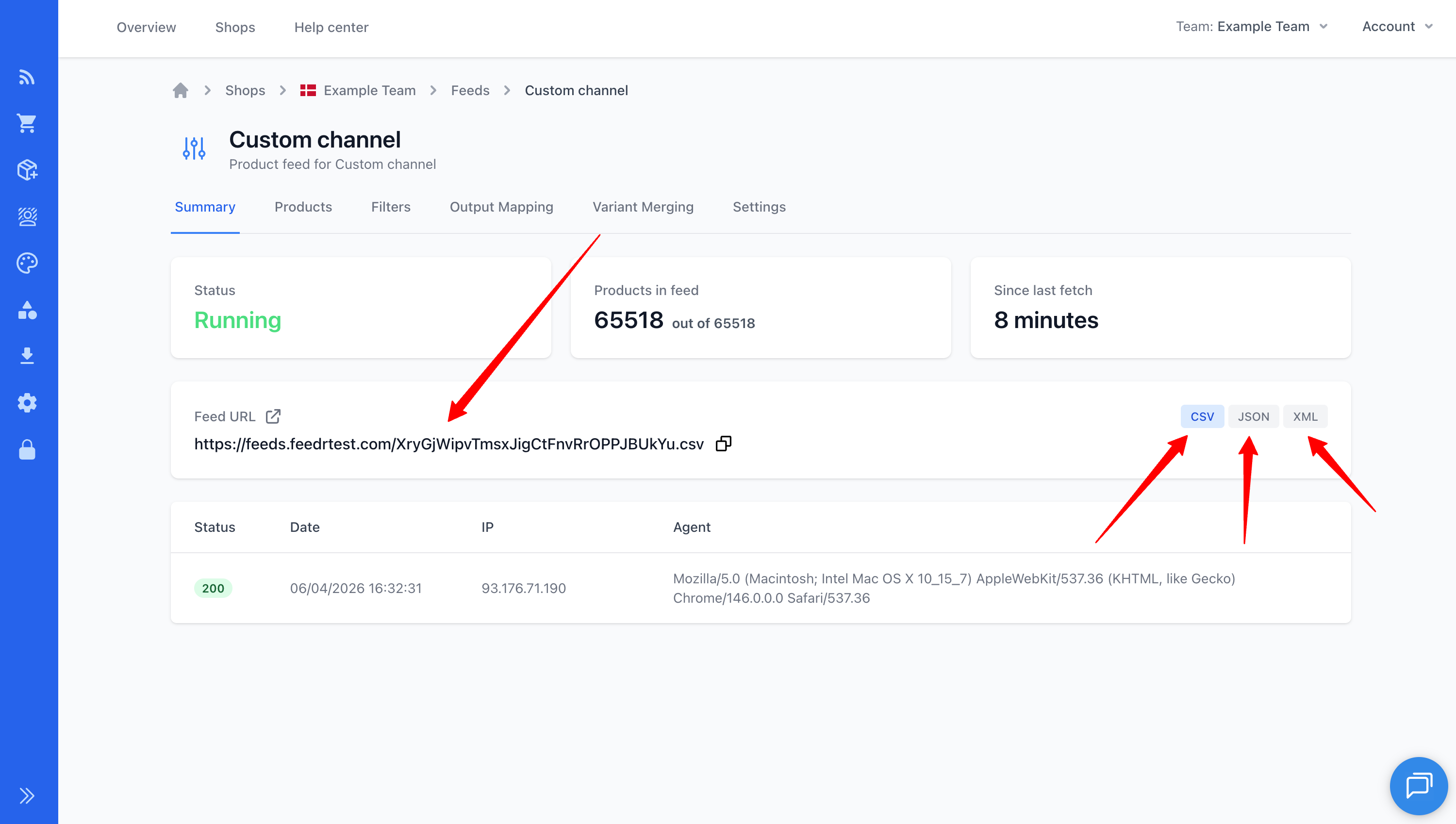 Use Custom Feed
